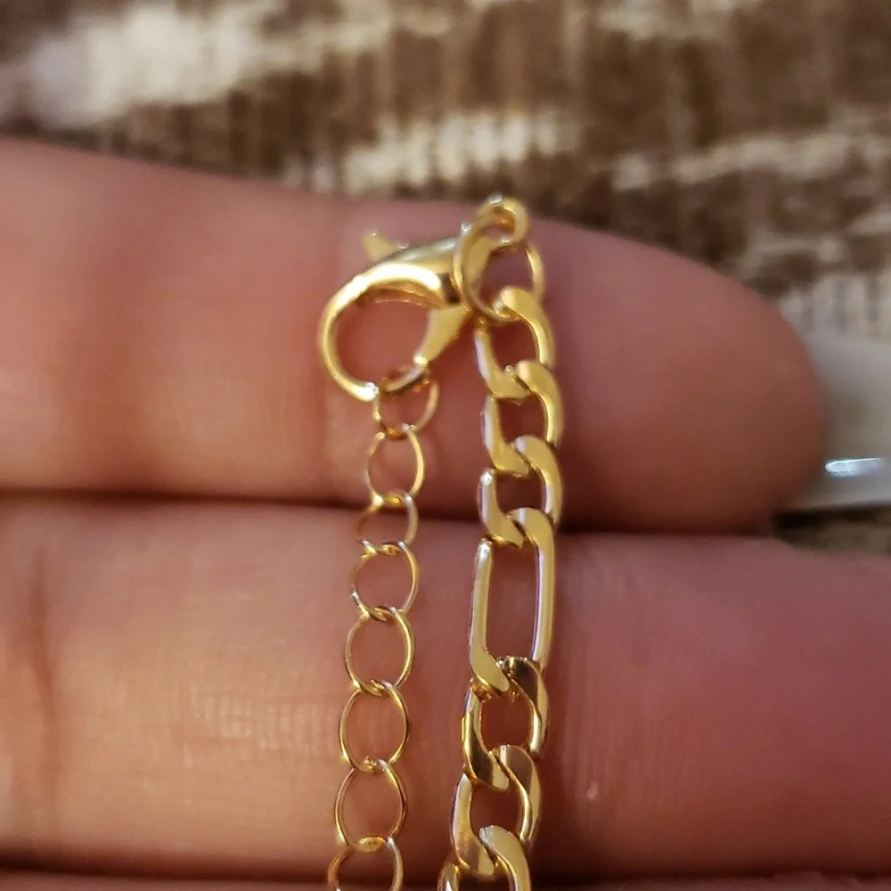 Gold Plated Figaro Chain Necklace